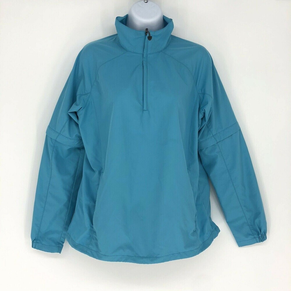 Nike Golf Teal Convertible Sleeve 1/4 Zip Light Jacket Women's Medium (8-10)